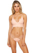 Luli Fama Jagged Bombshell Strappy Brazilian Ruched Back Bottom